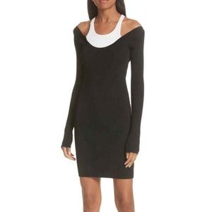 New $399 Long-Sleeve Dress Petite Rib-Knit